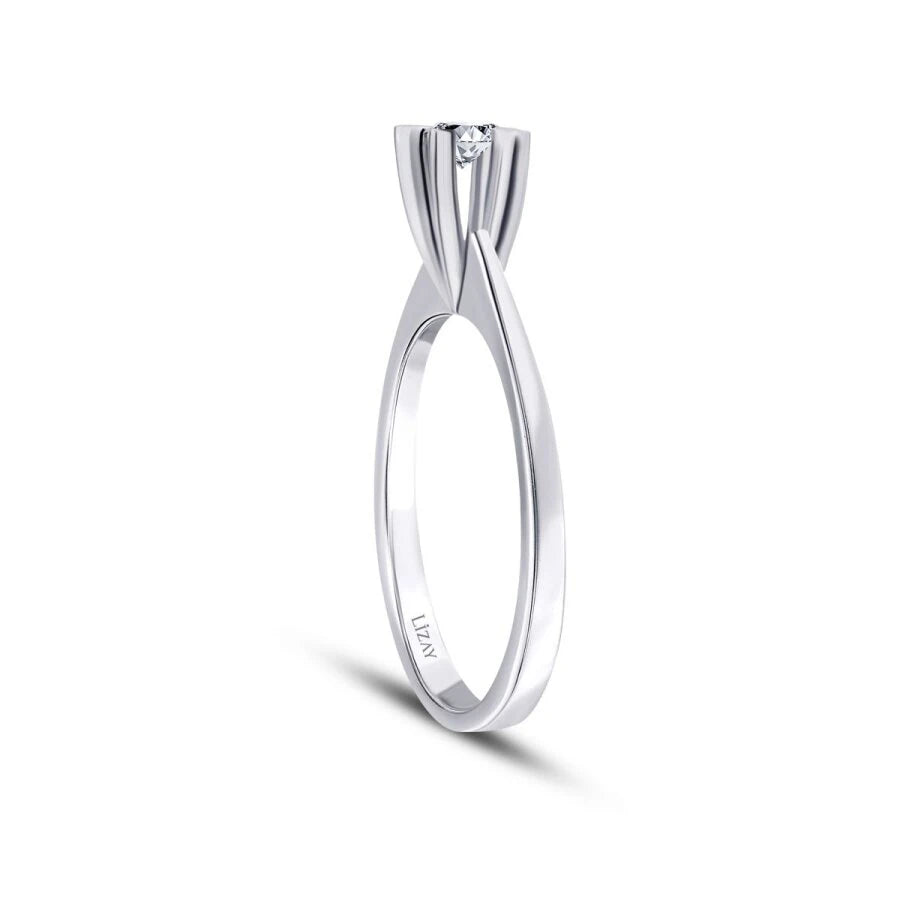 0.10 Carat Diamond Round Solitaire Engagement Ring