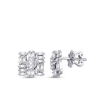0.87 Carat Diamond Baguette Earrings
