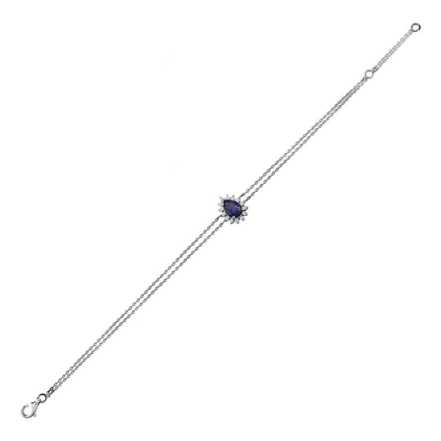 1.42  Carat Diamond Sapphire Bracelet
