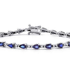 6.18 Carat Diamond Sapphire Bracelet