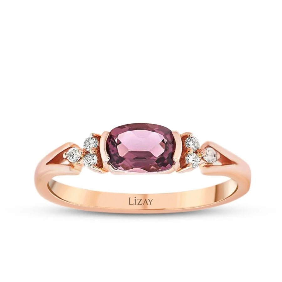 0.61 Carat Diamond Colored Stone Ring