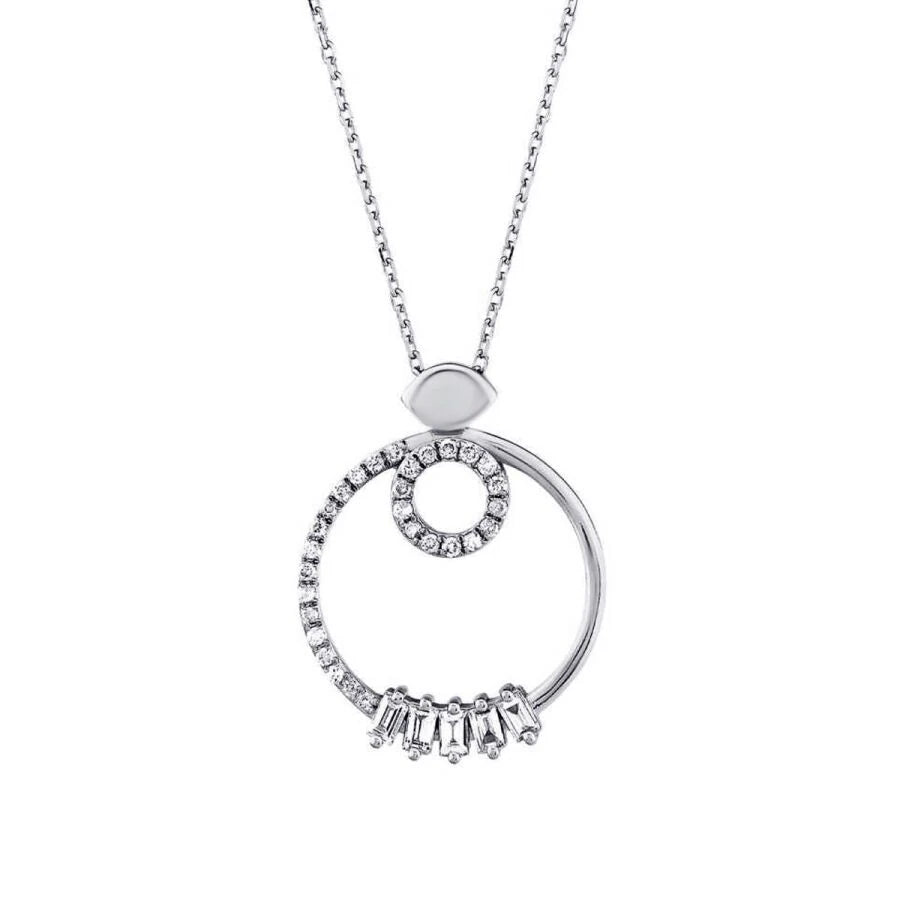 0.25 Carat Diamond Baguette Necklace