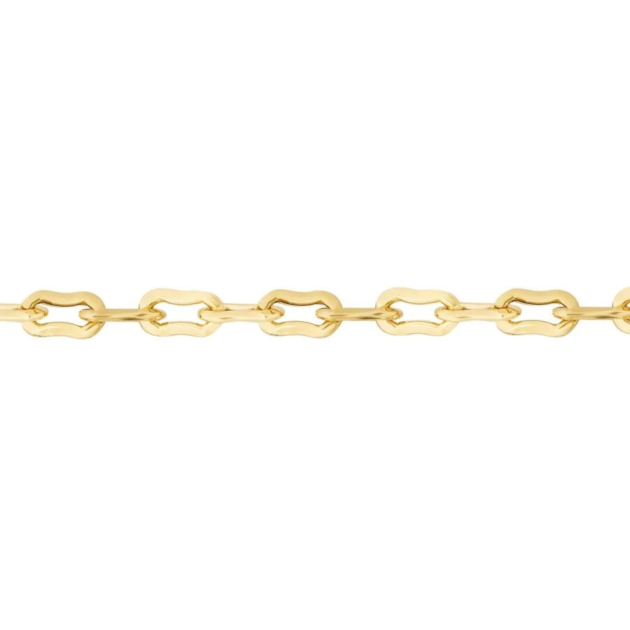 Gold Twisted Paperclip Bracelet
