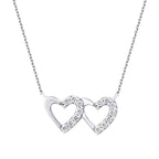 0.15 Carat Diamond Row-Heart Necklace