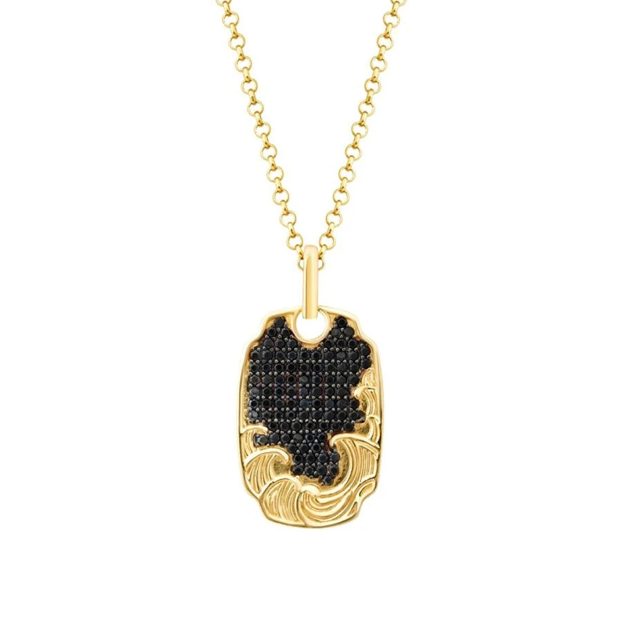Gold Waves Men’s Necklace
