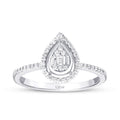 0.20 Carat Diamond Pear Baguette Ring