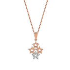 0.04 Carat Diamond Four Star Necklace