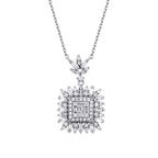 0.76 Carat Diamond Baguette Necklace