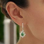 3.91 Carat Diamond Emerald Set
