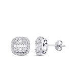 0.97 Carat Diamond Baguette Earrings