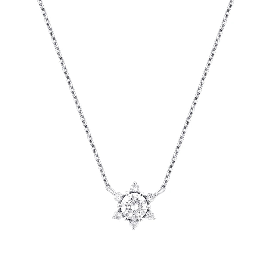 0.36 Carat Diamond Trend Flower Necklace