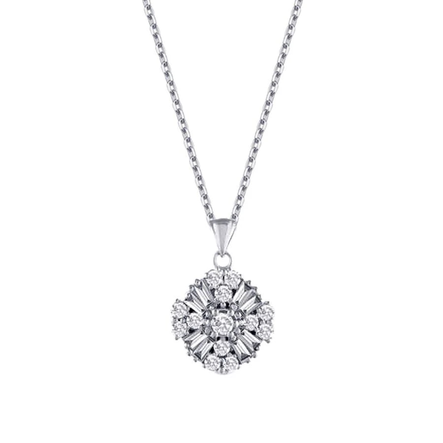 0.45 Carat Diamond Baguette Necklace