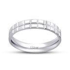 Modern White Gold Wedding Band