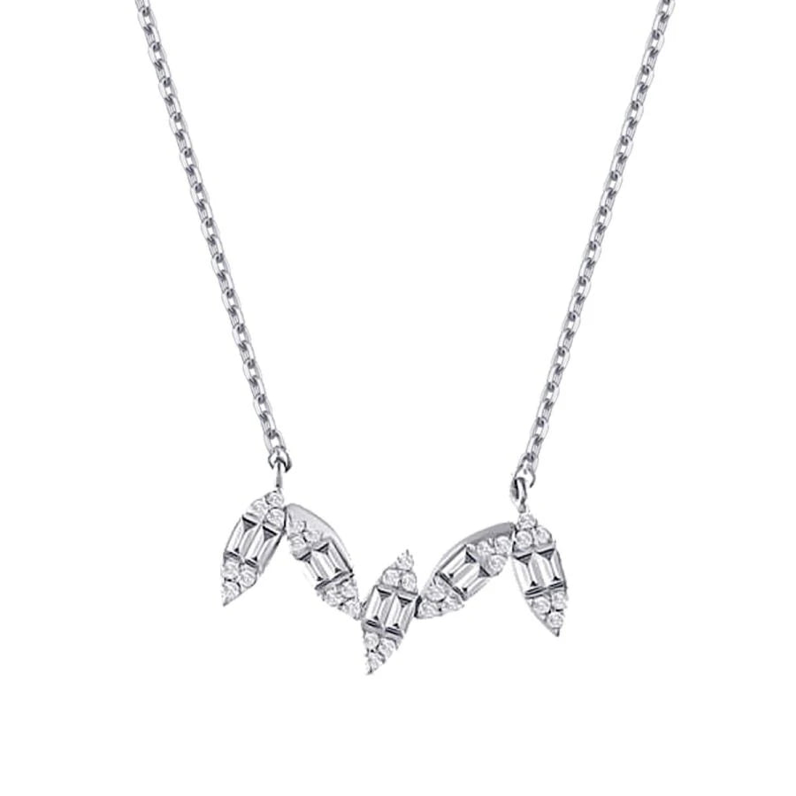 0.26 Carat Diamond Baguette Necklace