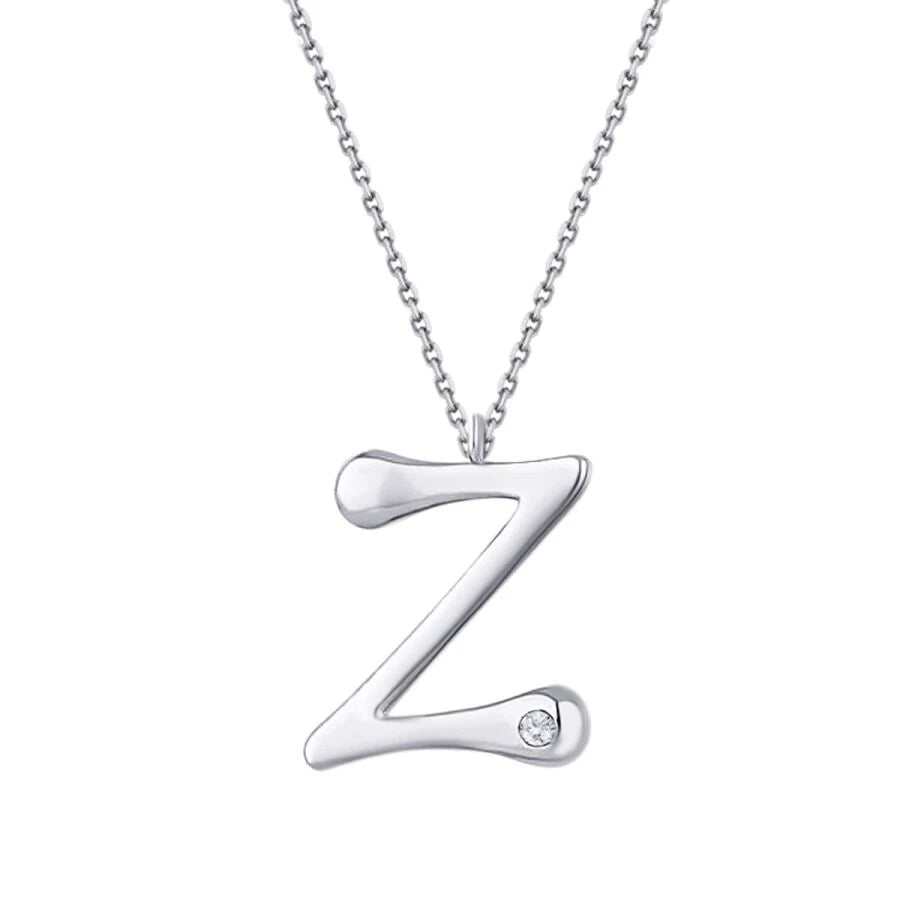 0.02 Carat Diamond Z Letter Necklace