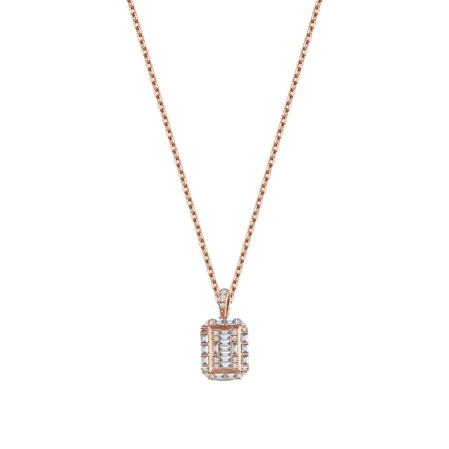 0.37 Carat Diamond Baguette Necklace