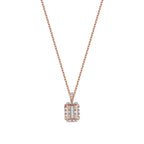 0.37 Carat Diamond Baguette Necklace