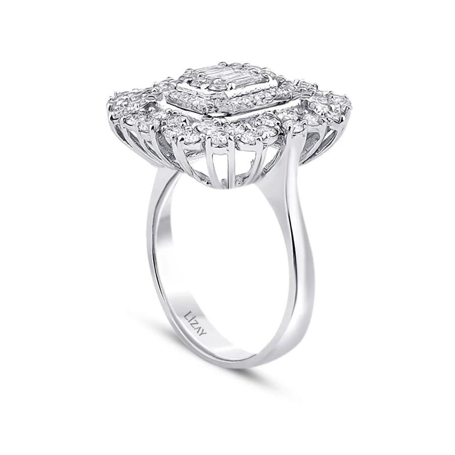 1.36 Carat Diamond Baguette Ring