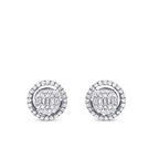 0.55 Carat Diamond Baguette Earrings