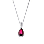 4.24 Carat Diamond Pear Ruby Set