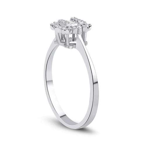 0.13 Carat Diamond Baguette Ring