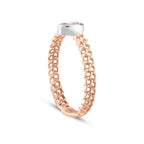 0.18 Carat Morganite Pear Ring