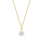 0.24 Carat Diamond Flower Necklace