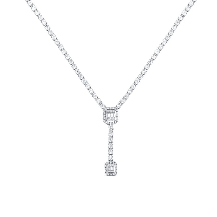 Gold Tennis Baguette Neckband