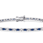 2.19 Carat Diamond Sapphire Bracelet