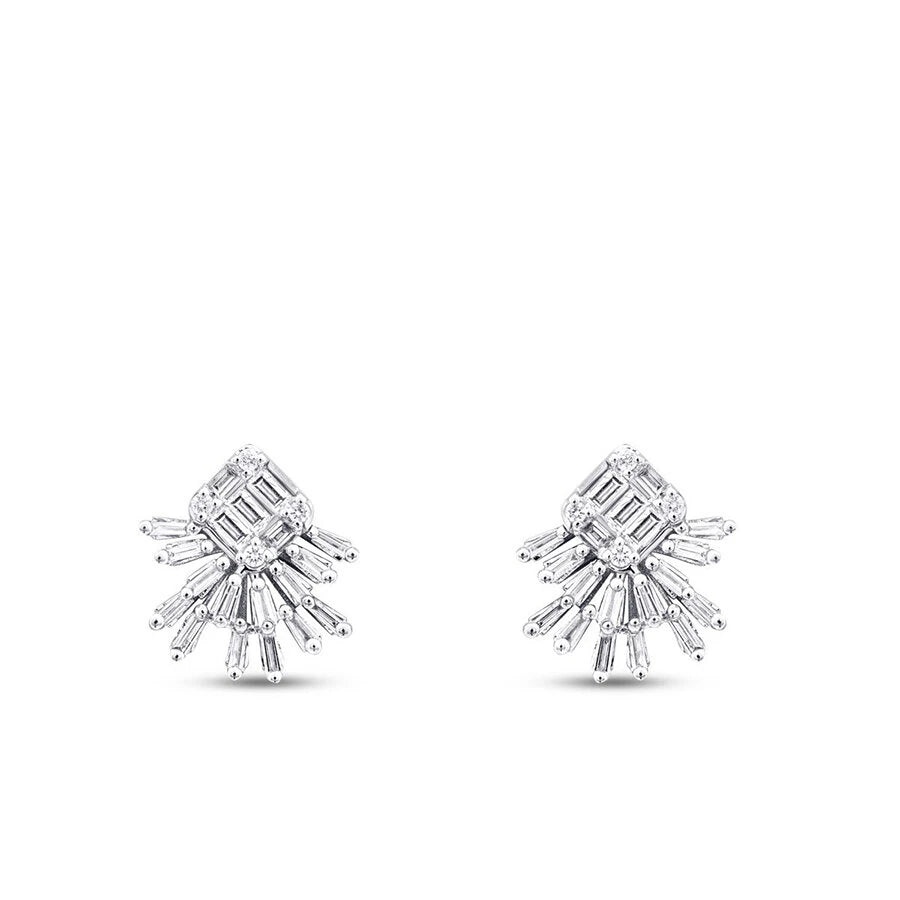 0.59 Carat Diamond Baguette Earrings