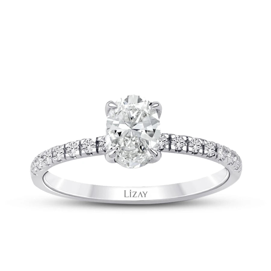 0.85 Carat Diamond Oval Solitaire Engagement Ring