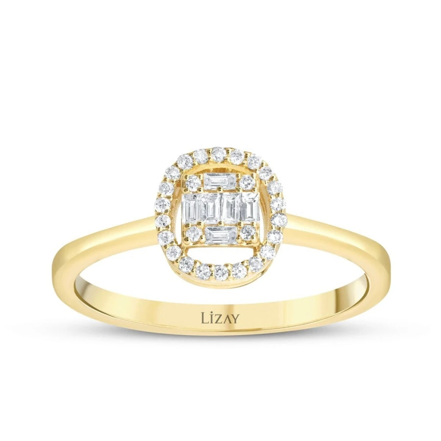 0.17 Carat Diamond Baguette Ring
