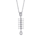 0.54 Carat Diamond Baguette Necklace