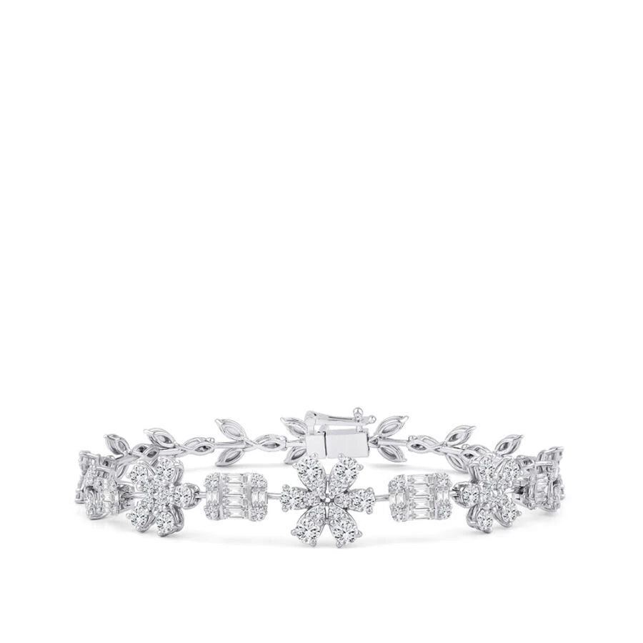 3.89 Carat Diamond Baguette Bracelet