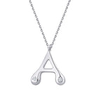 0.04 Carat Diamond A Letter Necklace