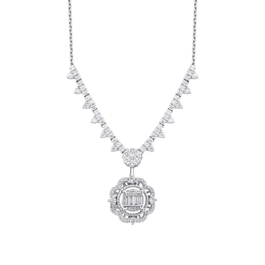1.03 Carat Diamond Baguette Neckband