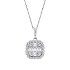 0.51 Carat Diamond Baguette Necklace