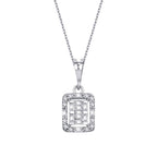 0.15 Carat Diamond Baguette Necklace