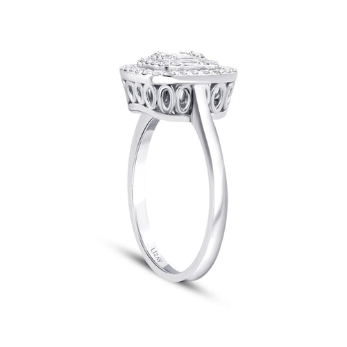 0.18 Carat Diamond Baguette Ring