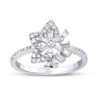 0.30 Carat Diamond Baguette Star Ring