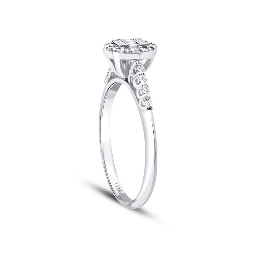0.41 Carat Diamond Baguette Ring