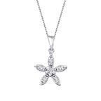 0.13 Carat Diamond Flower Necklace