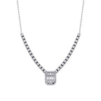 1.02 Carat Diamond Baguette Necklace