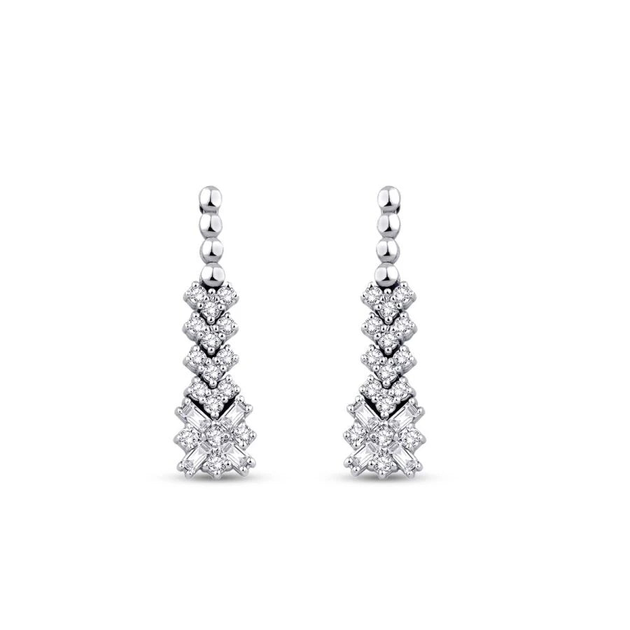 0.50 Carat Diamond Baguette Earrings