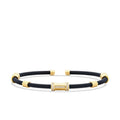 Gold Cylinder-Detail Men’s Bracelet