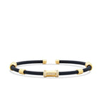Gold Cylinder-Detail Men’s Bracelet