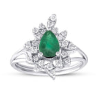 3.91 Carat Diamond Emerald Set