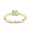 0.50 Carat Diamond Princess Solitaire Engagement Ring