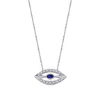 0.29 Carat Diamond Sapphire Necklace