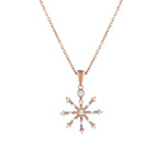 0.16 Carat Diamond Snowflake Necklace